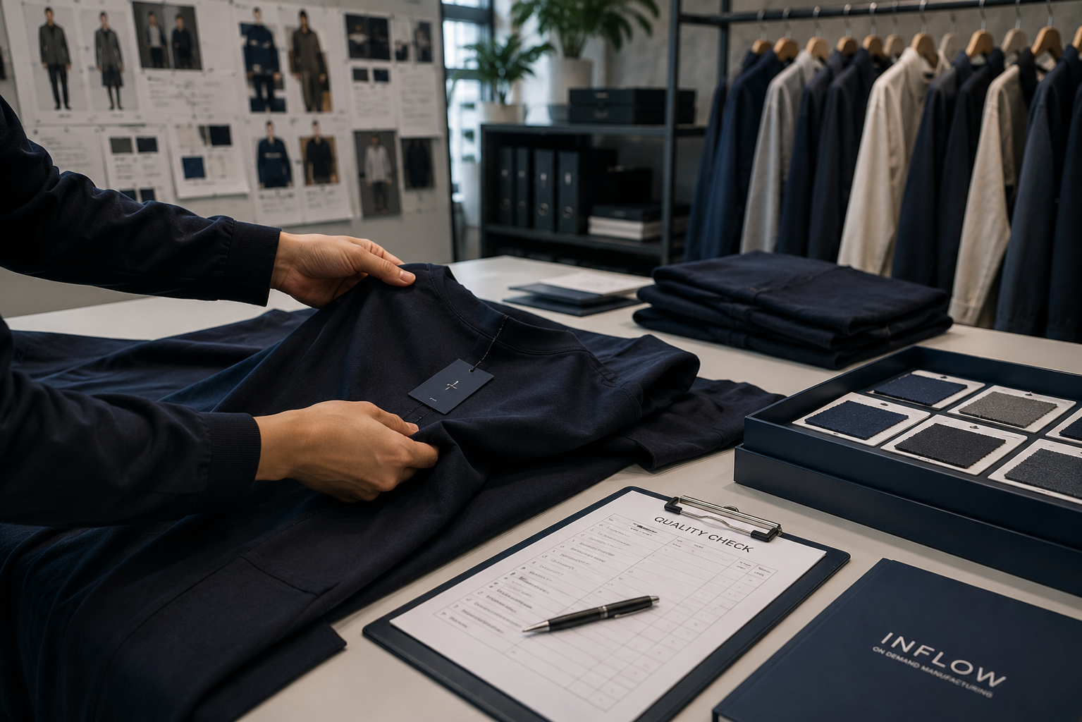 Multi-point quality control on a finished garment