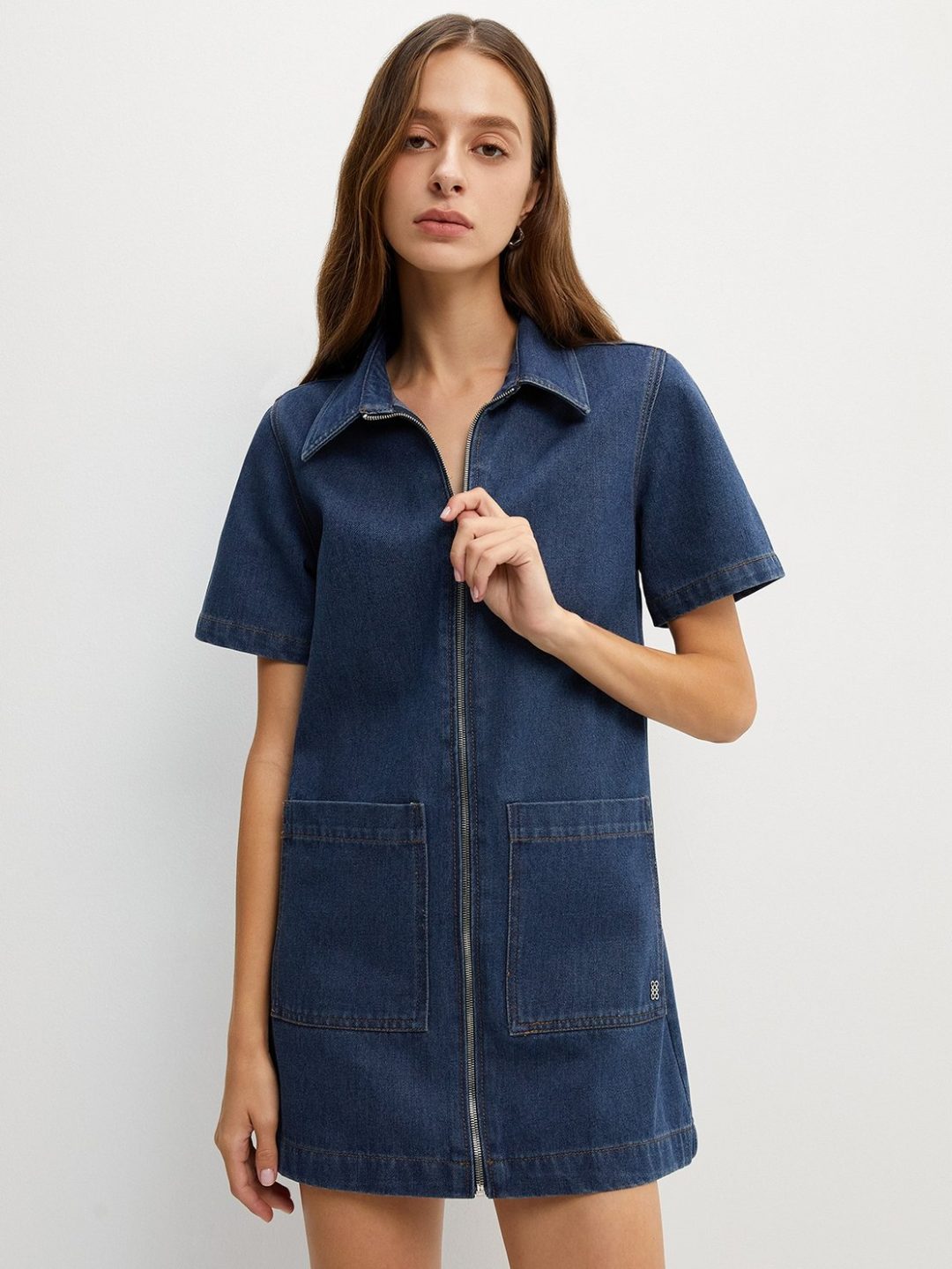 Zip shirt dress