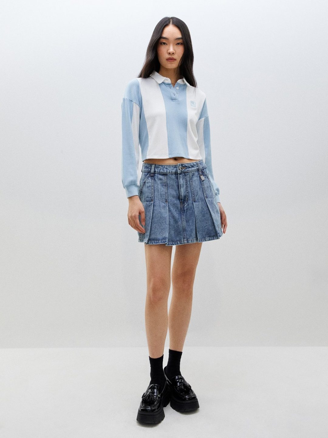 Denim shirt & mini