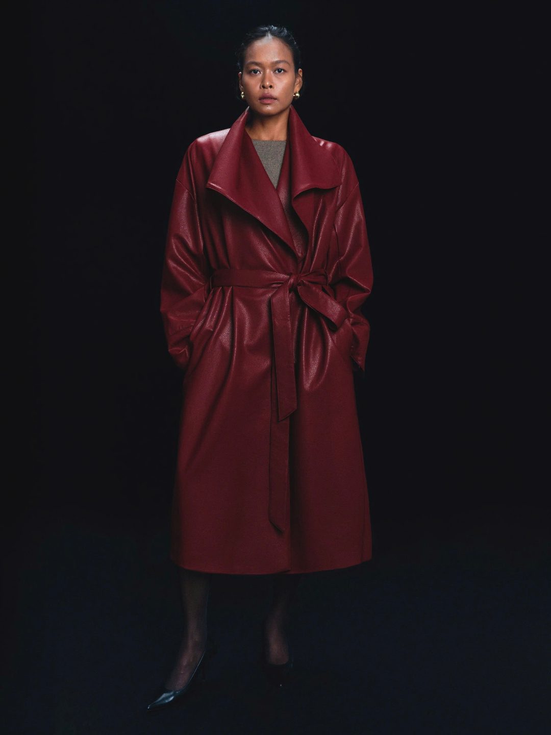 Leather trench